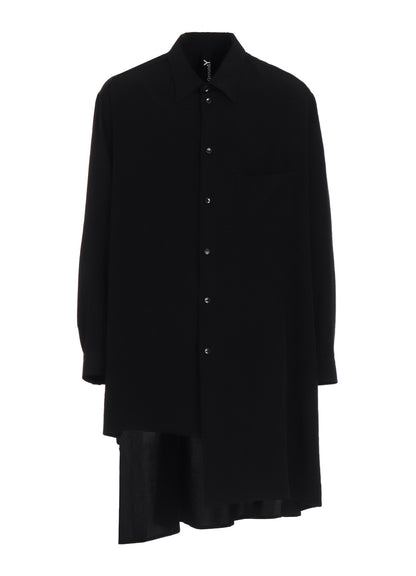 CREPE DE CHINE STANDARD ASYMMETRICAL FLARES SHIRT