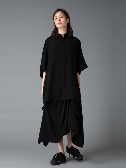 CREPE DE CHINE DOLMAN BIG SHIRT
