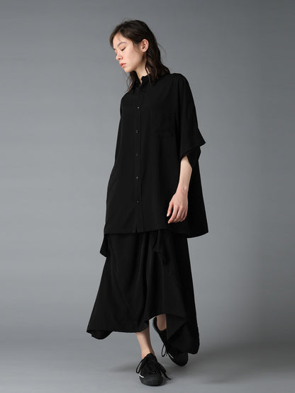 CREPE DE CHINE DOLMAN BIG SHIRT