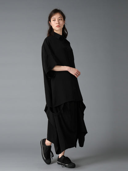 CREPE DE CHINE DOLMAN BIG SHIRT