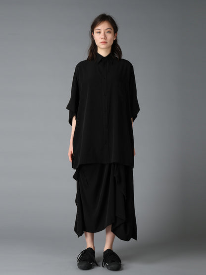 CREPE DE CHINE DOLMAN BIG SHIRT