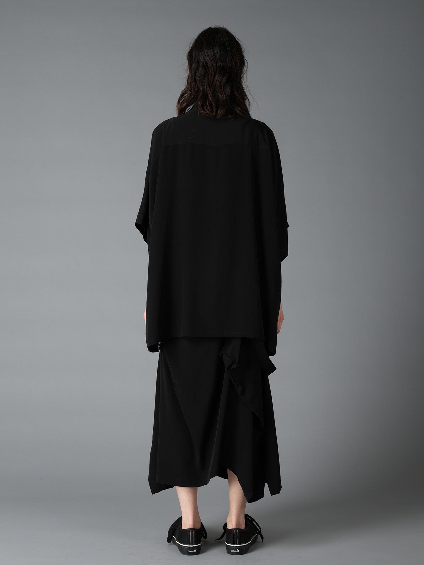 CREPE DE CHINE DOLMAN BIG SHIRT