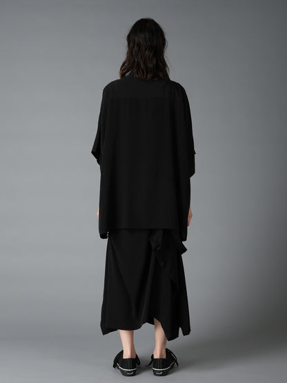 CREPE DE CHINE DOLMAN BIG SHIRT