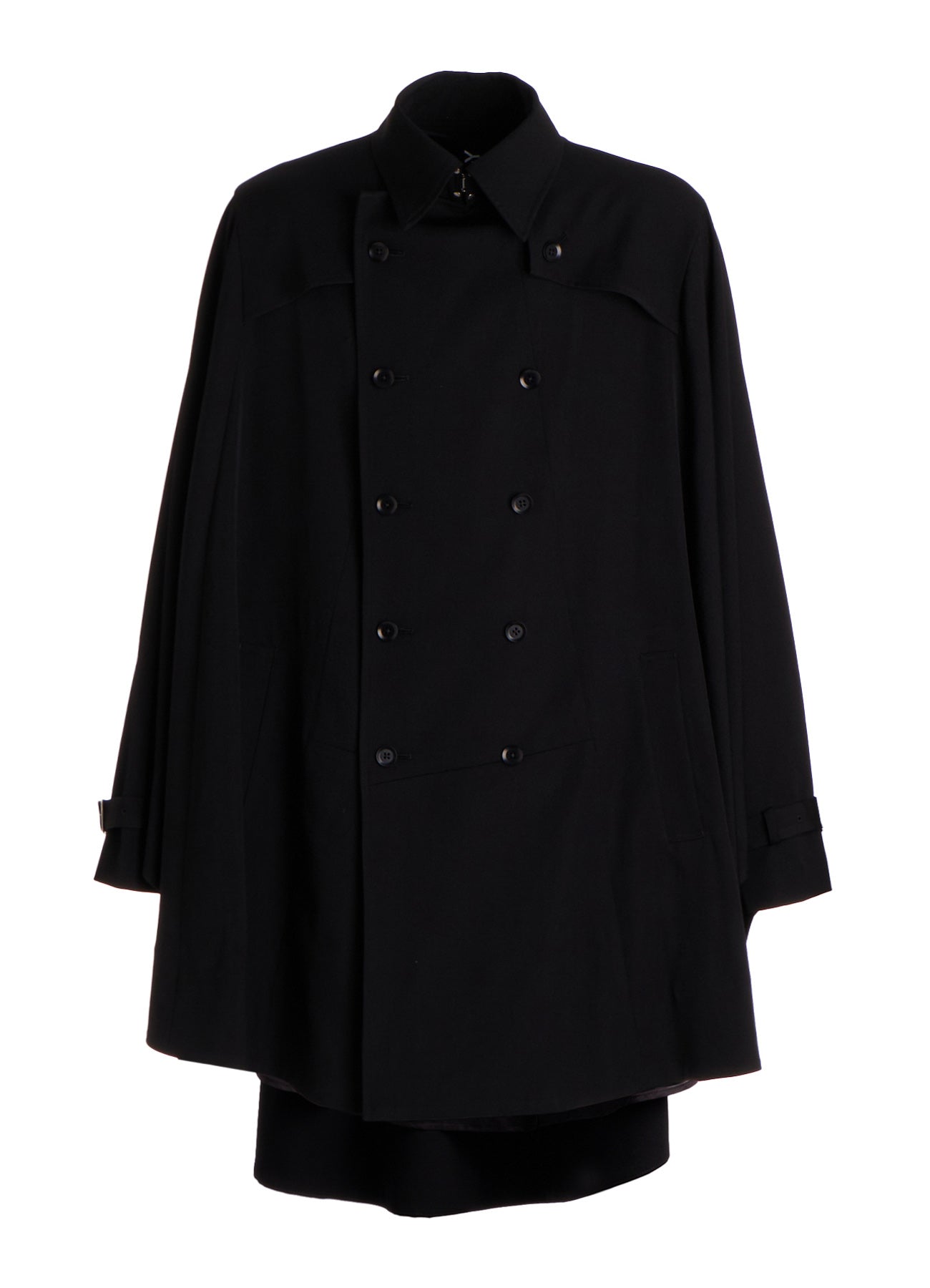 WOOL GABARDINE BIG CAPE CLOAK