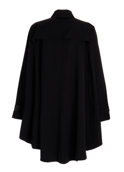 WOOL GABARDINE BIG CAPE CLOAK