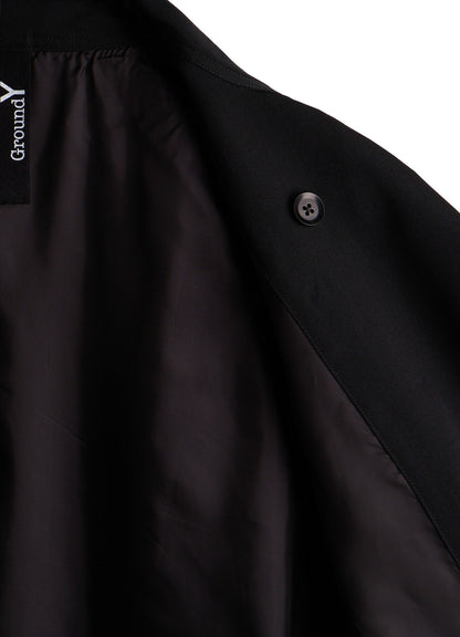 WOOL GABARDINE BIG CAPE CLOAK