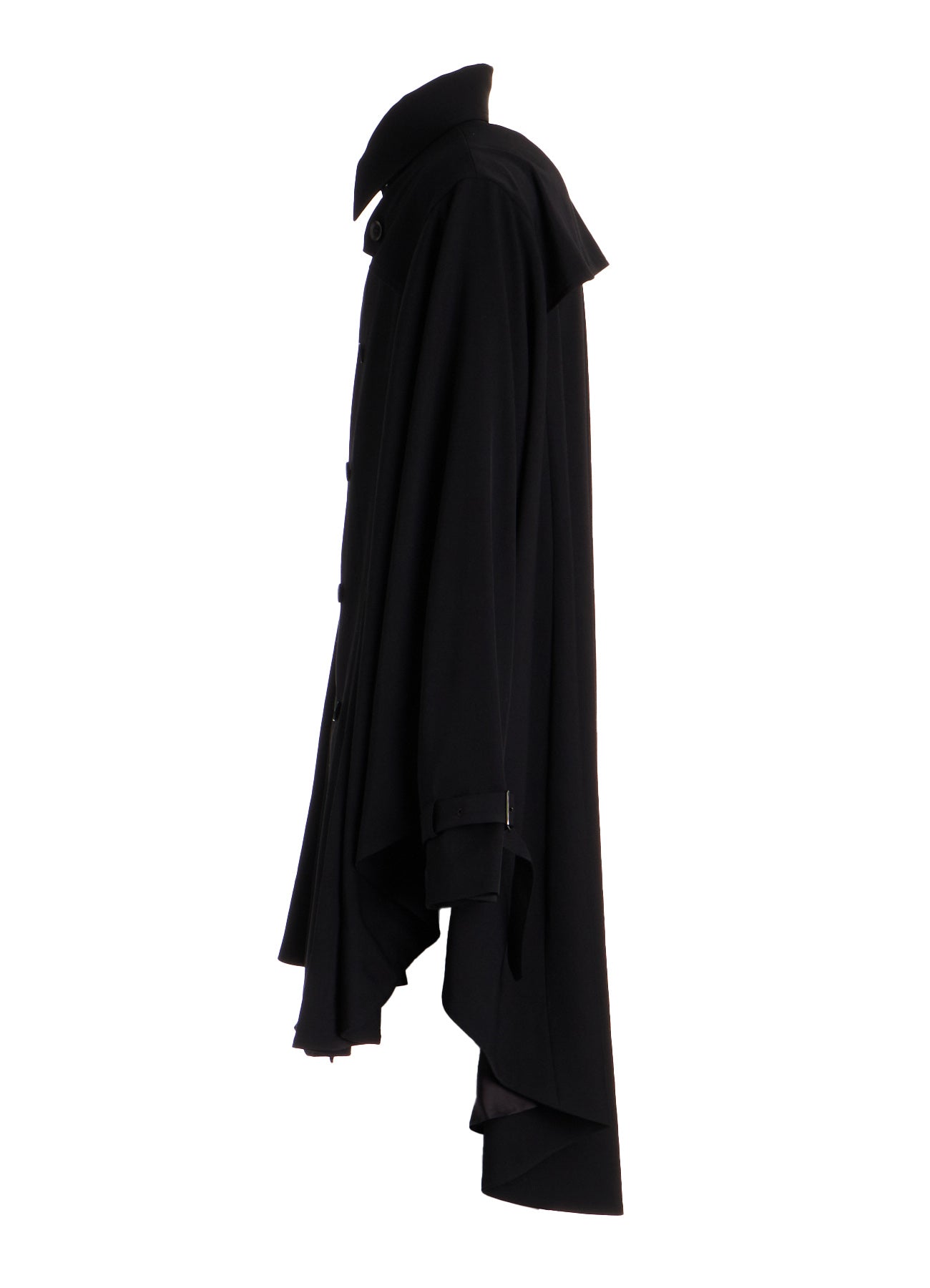 WOOL GABARDINE BIG CAPE CLOAK