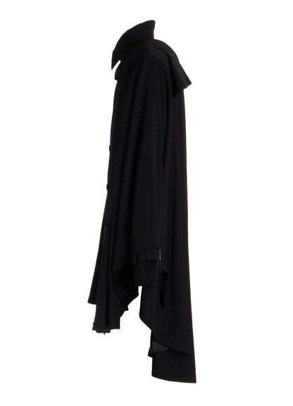 WOOL GABARDINE BIG CAPE CLOAK