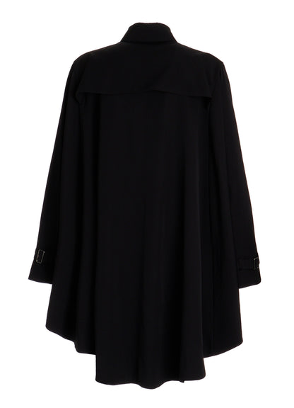 WOOL GABARDINE BIG CAPE CLOAK