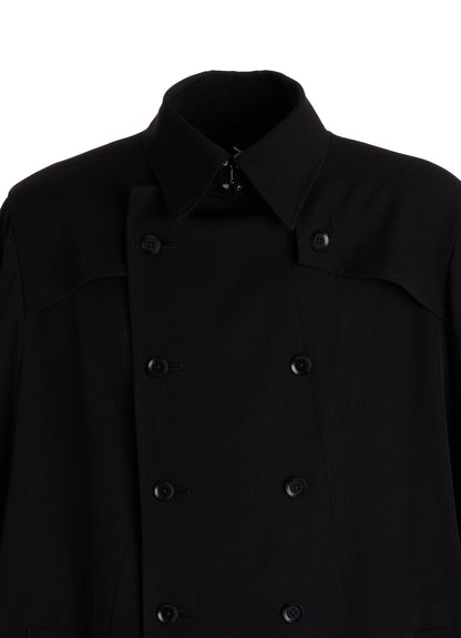 WOOL GABARDINE BIG CAPE CLOAK