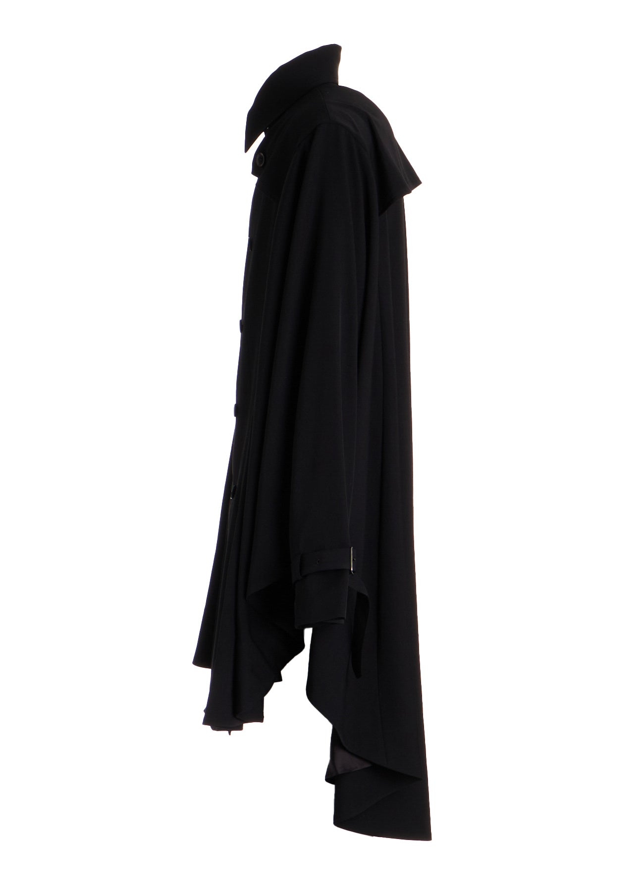 WOOL GABARDINE BIG CAPE CLOAK