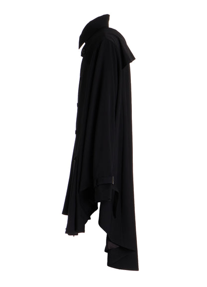 WOOL GABARDINE BIG CAPE CLOAK