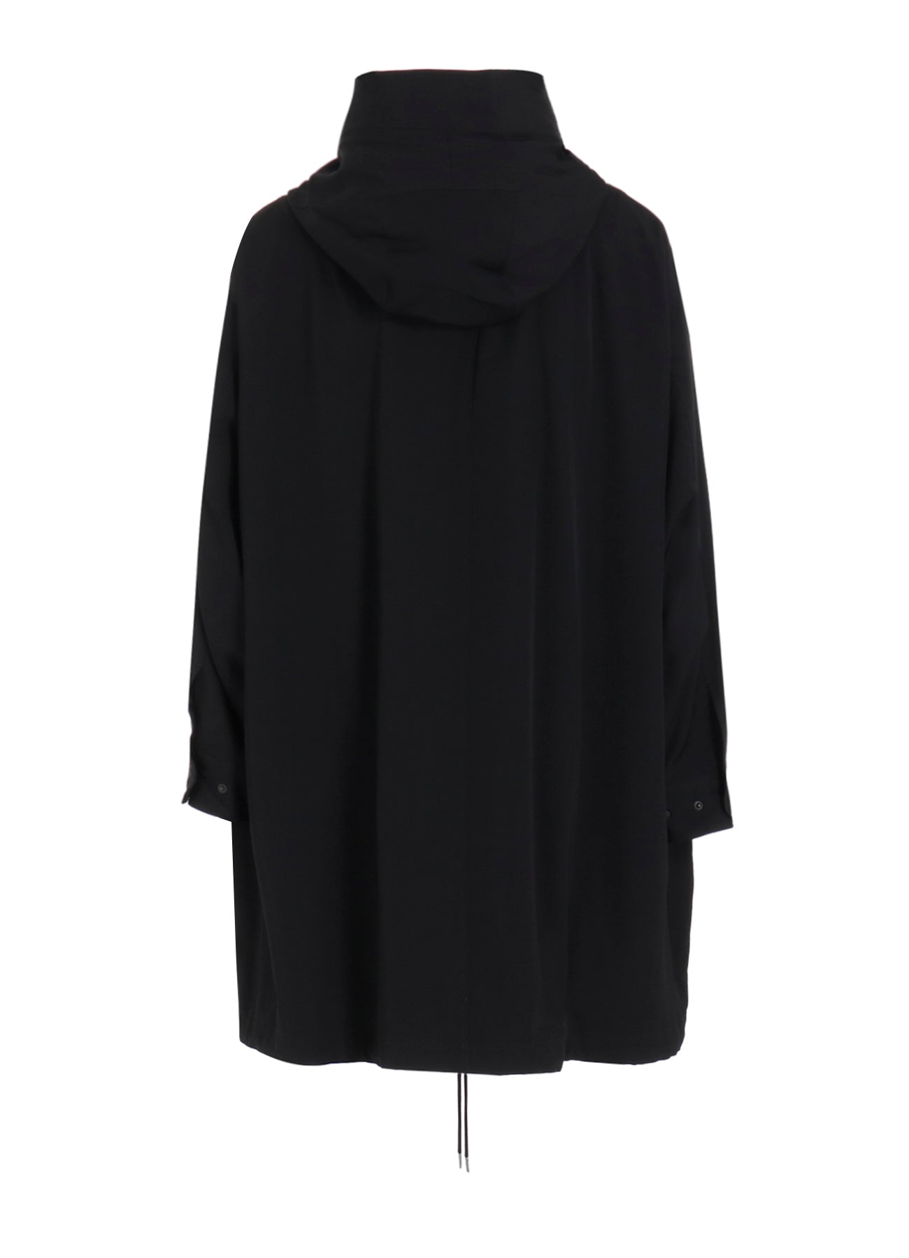 W/GABARDINE HIGH NECK HOODED MODS COAT