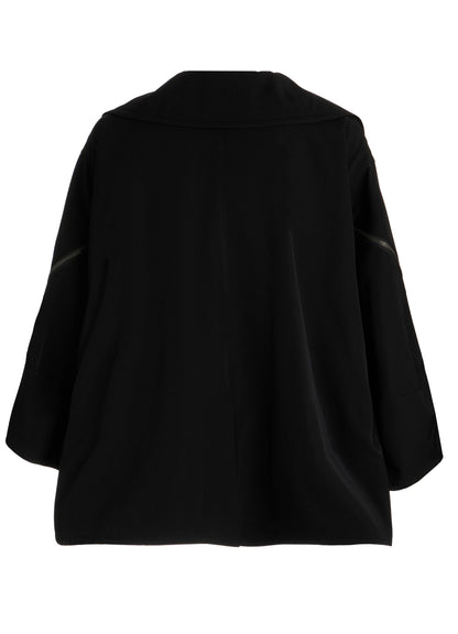 WOOL GABARDINE SHORT LENGTH BIG SLEEVE DOUBLE COAT