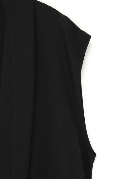CREPE DE CHINE SIDE FLUTTERING LONG VEST
