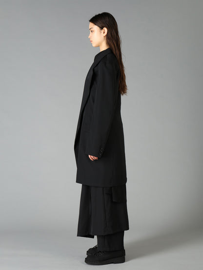WOOL GABARDINE ASYMMETRICAL JACKET