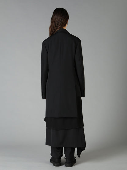 WOOL GABARDINE ASYMMETRICAL JACKET