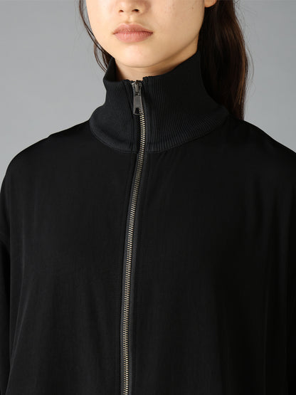 CREPE de CHINE CURVED HEMLINE TRACKSUIT JACKET