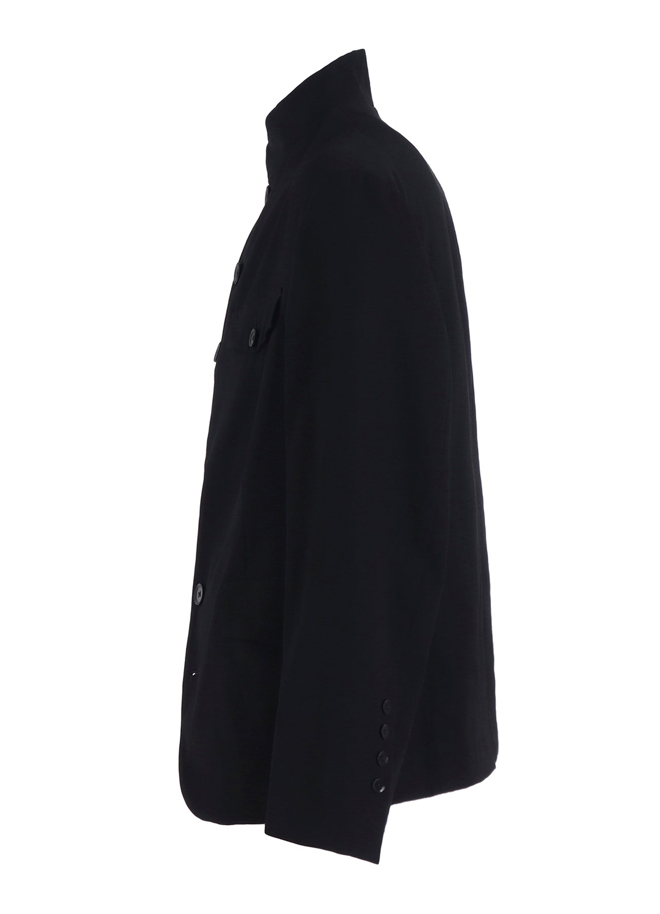WOOL GABARDINE MEN'S STAND COLLAR JACKET – THE SHOP YOHJI YAMAMOTO
