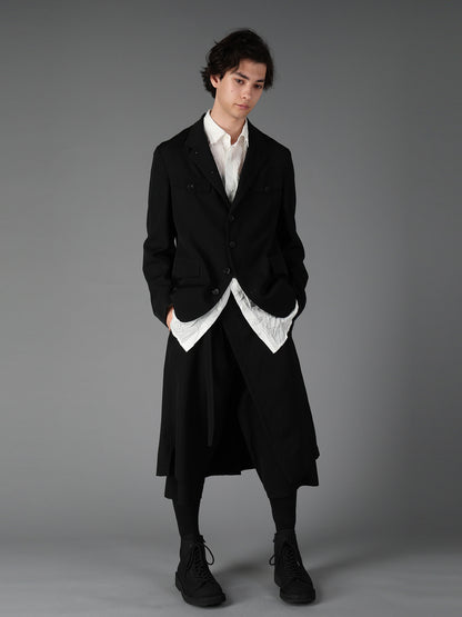 WOOL GABARDINE MEN'S STAND COLLAR JACKET