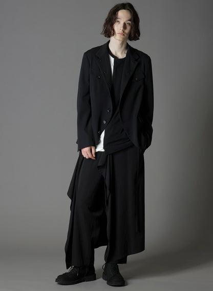 WOOL GABARDINE MEN'S STAND COLLAR JACKET