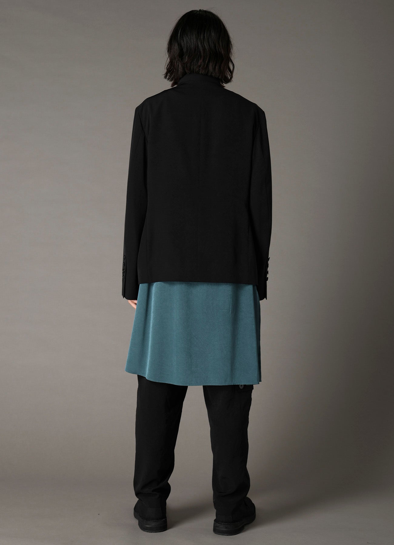 CREPE DE CHINE MEN'S STAND COLLAR JACKET