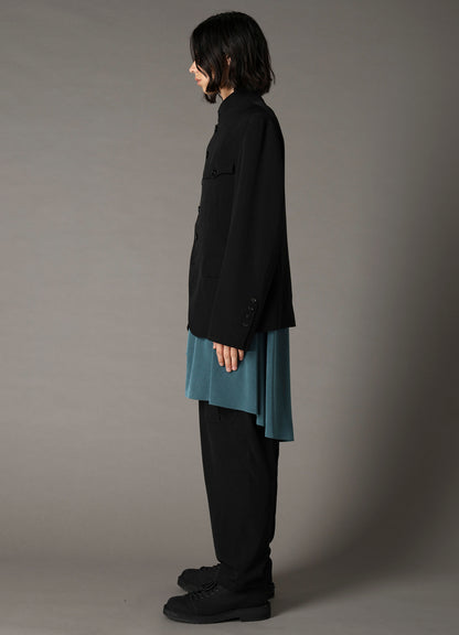 CREPE DE CHINE MEN'S STAND COLLAR JACKET