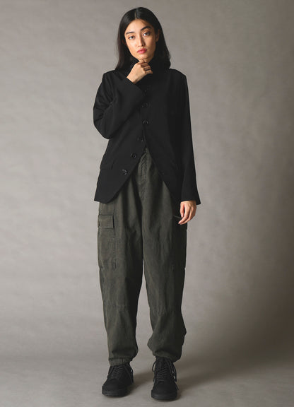 CREPE DE CHINE WOMEN'S STAND COLLAR JACKET