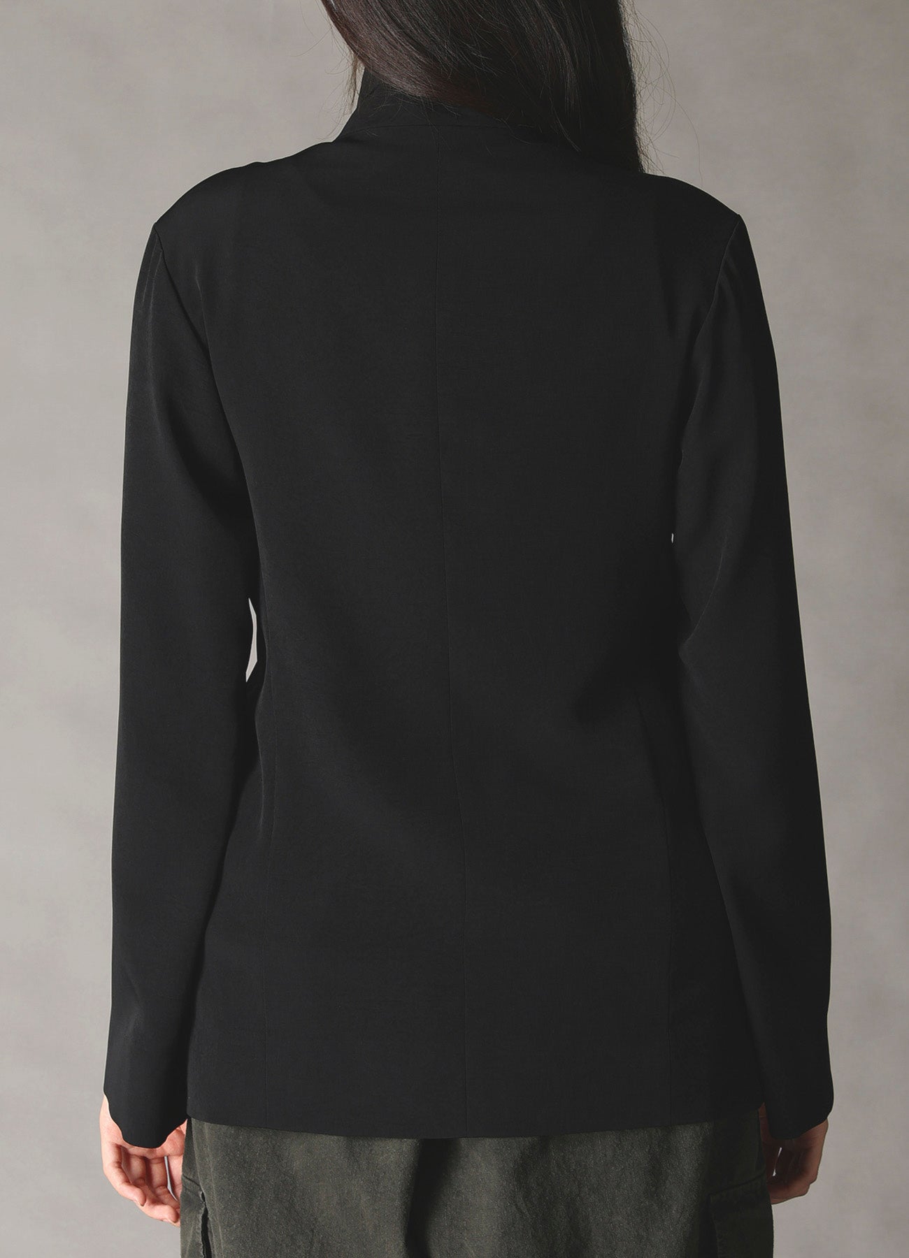 CREPE DE CHINE WOMEN'S STAND COLLAR JACKET