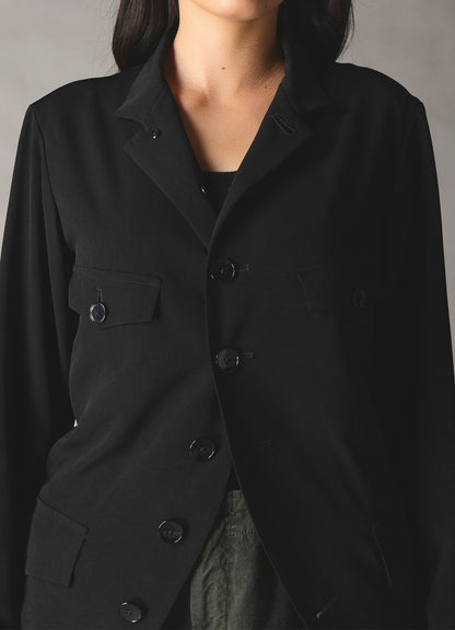 CREPE DE CHINE WOMEN'S STAND COLLAR JACKET