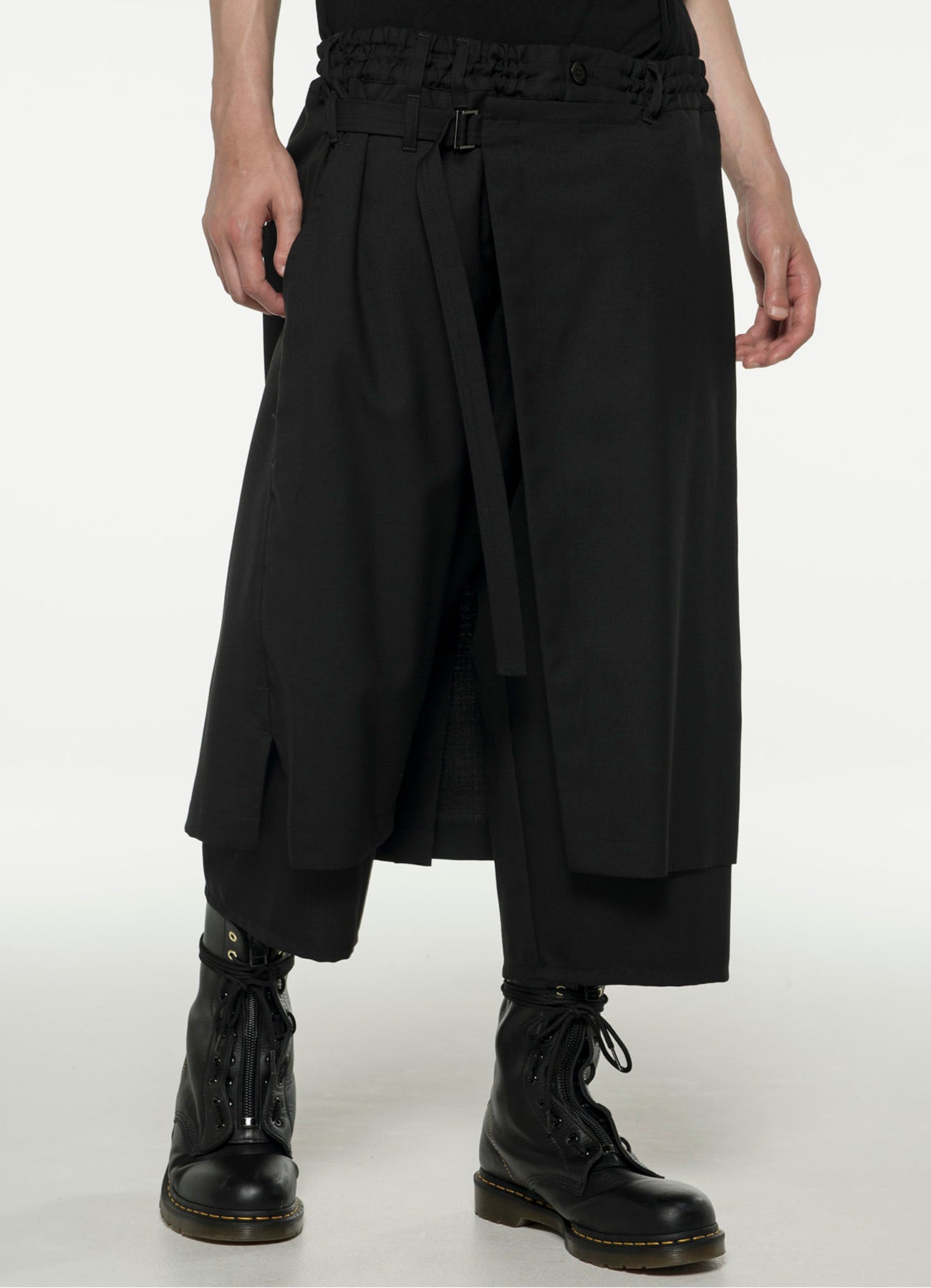 WOOL/POLYESTER GABARDINE WRAP PANTS TYPE 1