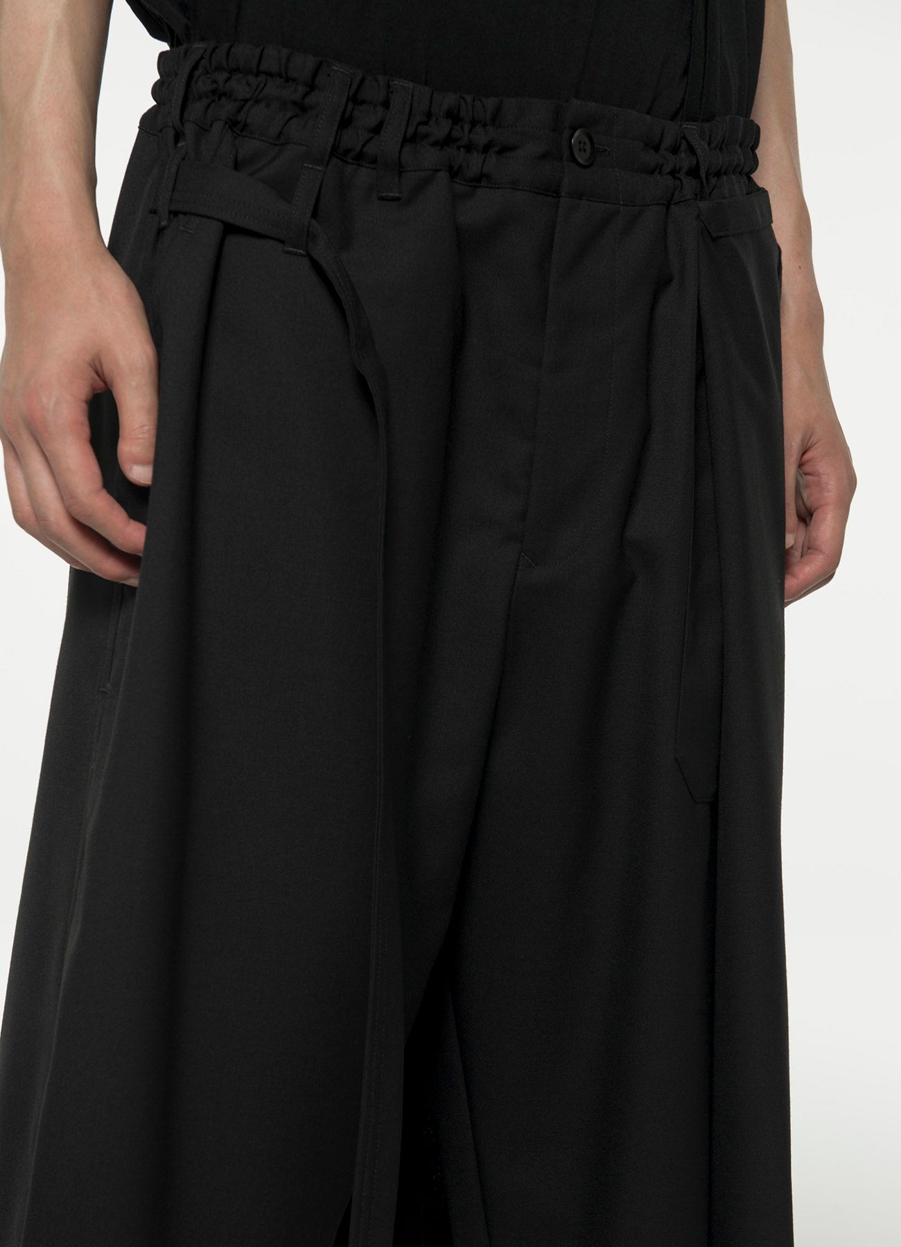 WOOL/POLYESTER GABARDINE WRAP PANTS TYPE 1