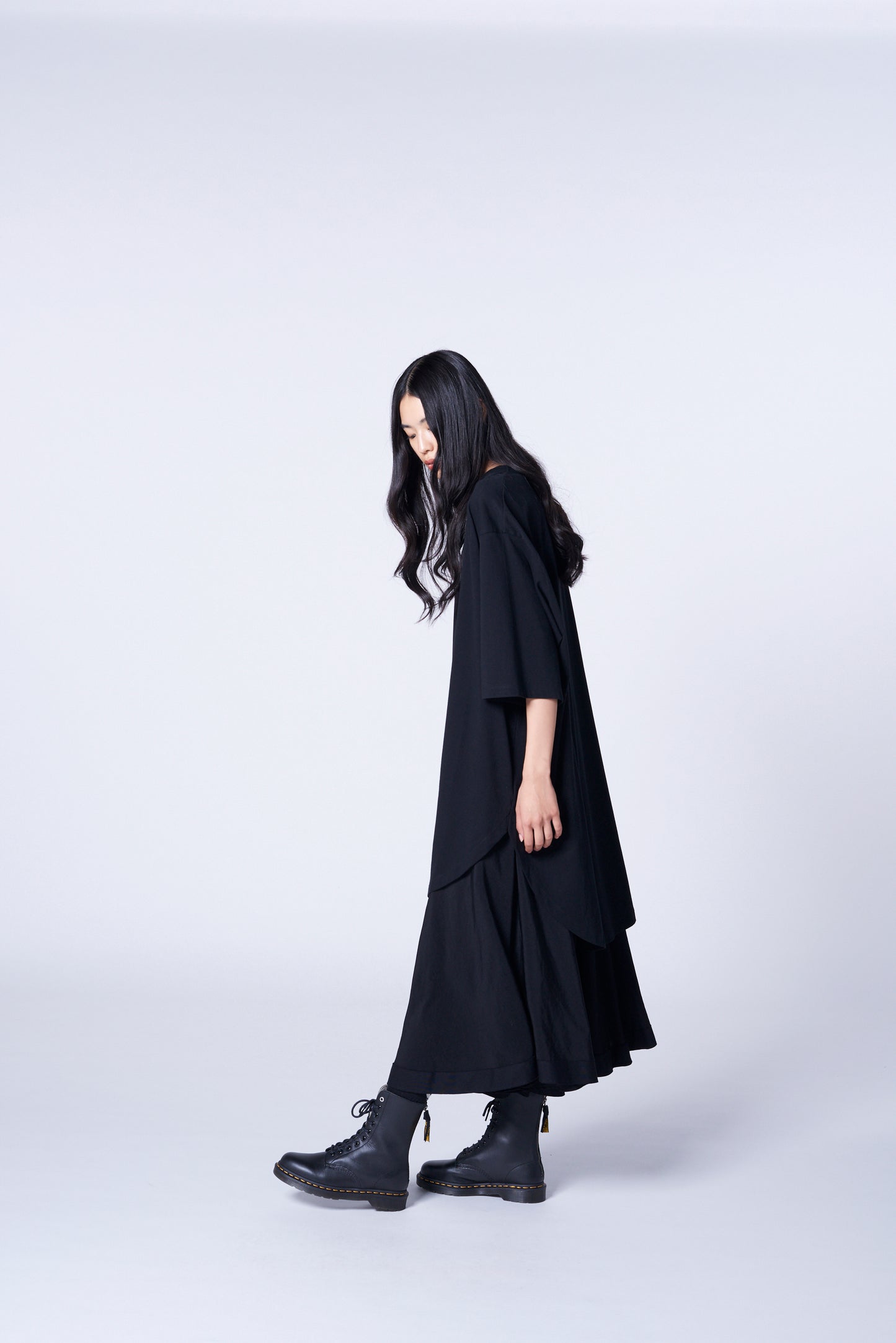 TRIACETATE/POLYESTER CREPE de CHINE CIRCLE PANTS