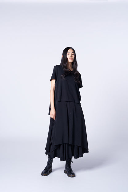 TRIACETATE/POLYESTER CREPE de CHINE CIRCLE PANTS