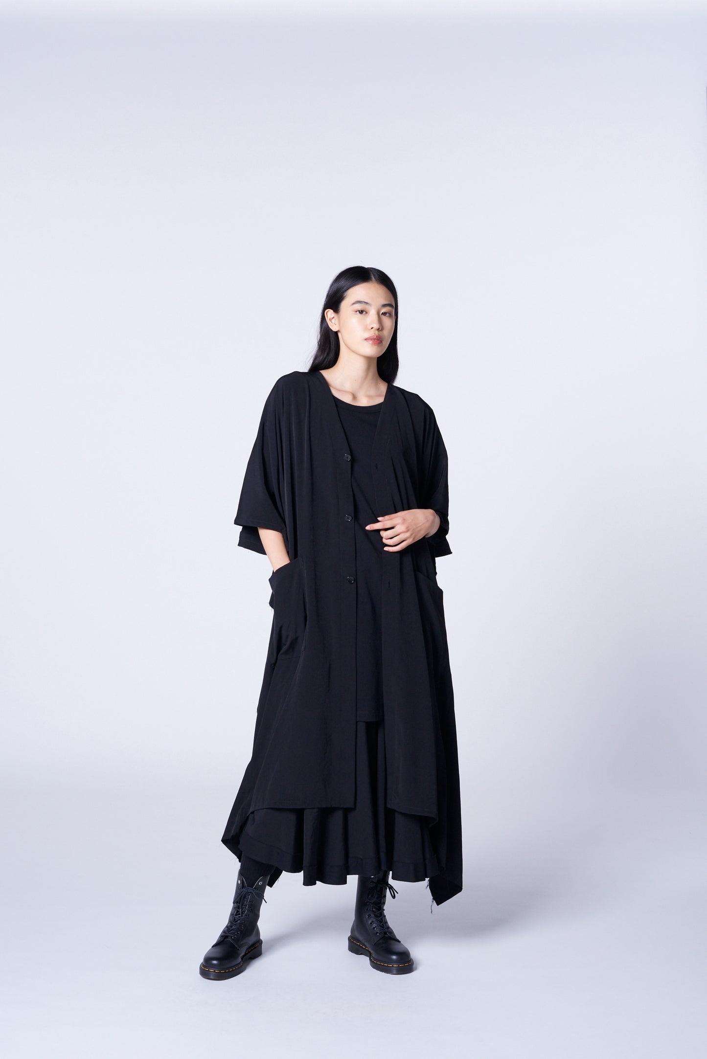 TRIACETATE/POLYESTER CREPE de CHINE CIRCLE PANTS