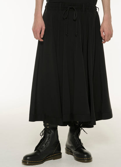 TRIACETATE/POLYESTER CREPE de CHINE CIRCLE PANTS