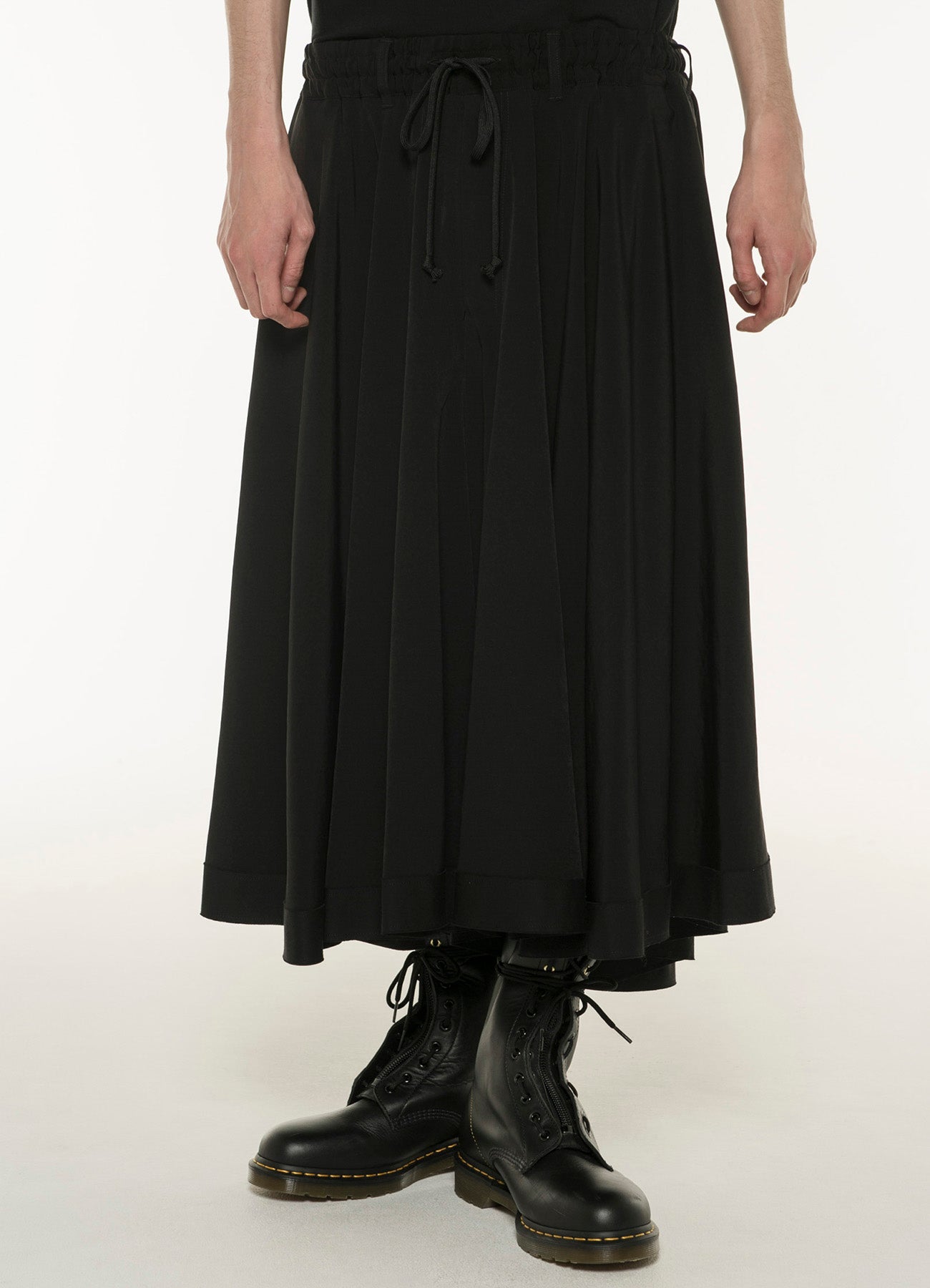 TRIACETATE/POLYESTER CREPE de CHINE CIRCLE PANTS