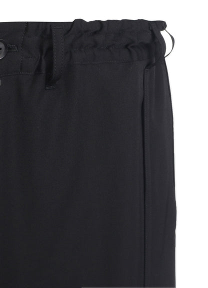 WOOL GABARDINE BOUND SKIRT PANTS