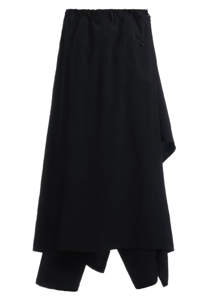 CREPE DE CHINE BOUND SKIRT PANTS