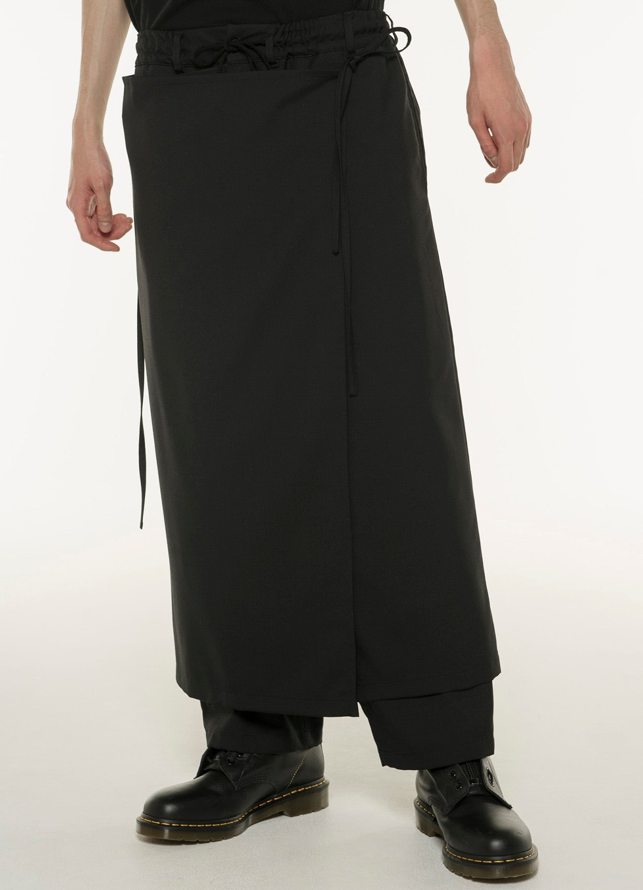 WOOL/POLYESTER GABARDINE 3-WAY WRAP PANTS – THE SHOP YOHJI YAMAMOTO