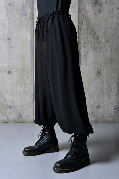 POLYESTER/TRIACETATE CREPE de CHINE BALLOON PANTS