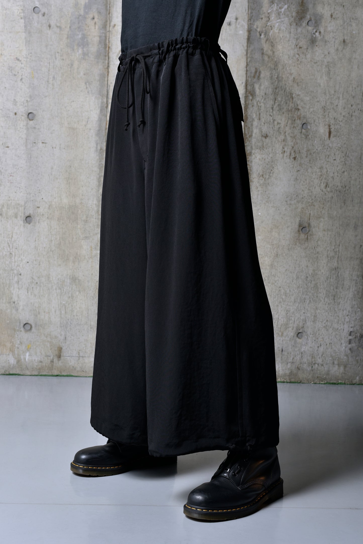 POLYESTER/TRIACETATE CREPE de CHINE BALLOON PANTS