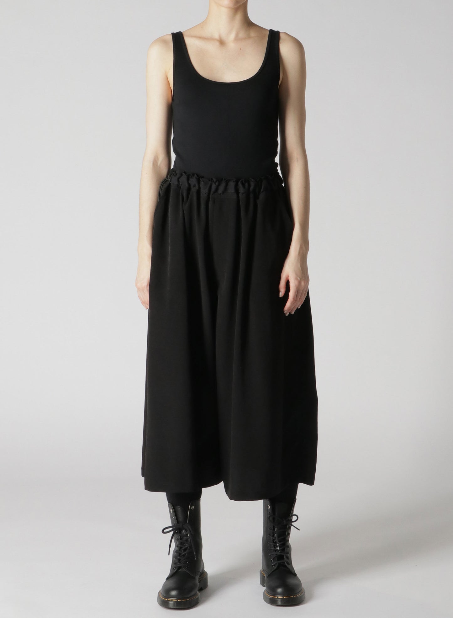 CREPE de CHINE DRAWSTRING CROPPED PANTS