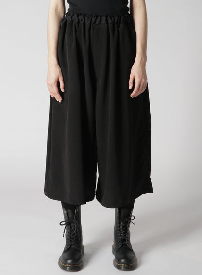 CREPE de CHINE DRAWSTRING CROPPED PANTS