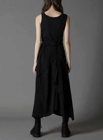 CREPE DE CHINE SQUARE SKIRT