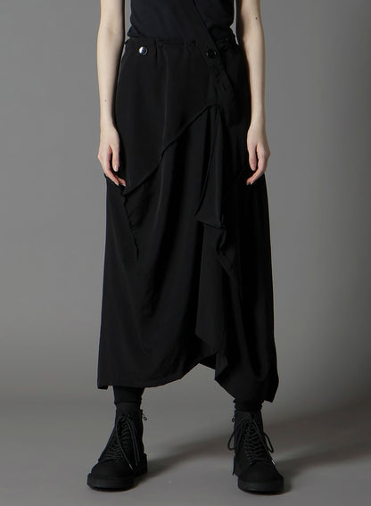 CREPE DE CHINE SQUARE SKIRT