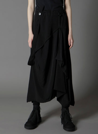 CREPE DE CHINE SQUARE SKIRT