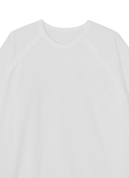 COTTON JERSEY FRONT RAGLAN SLIT T-SHIRT SHORT SLEEVES