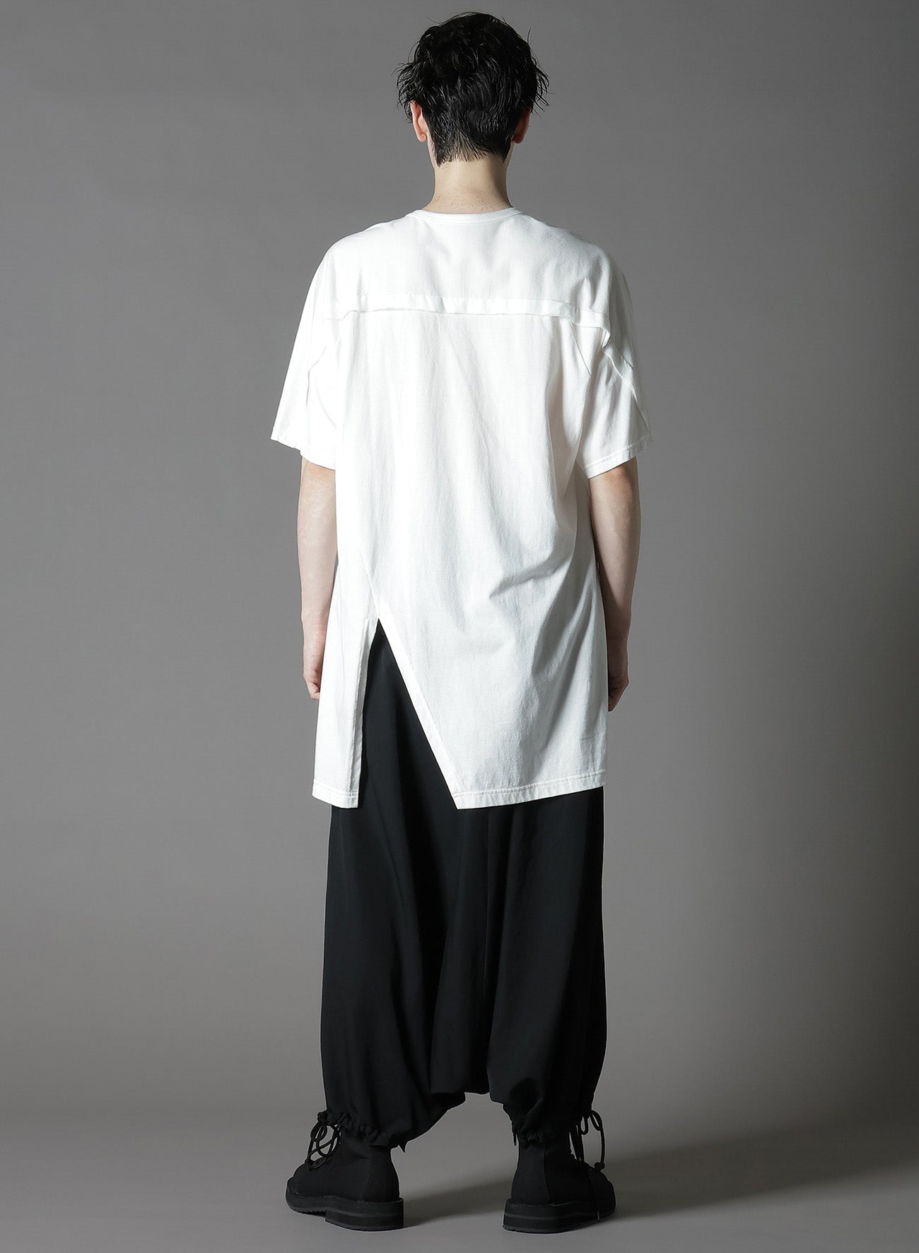 COTTON JERSEY FRONT RAGLAN SLIT T-SHIRT SHORT SLEEVES