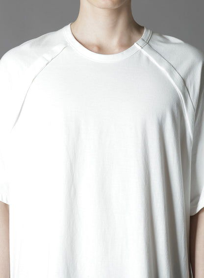 COTTON JERSEY FRONT RAGLAN SLIT T-SHIRT SHORT SLEEVES